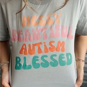 Bella Canvas Kids T-Shirt Light Gray with Pink Orange Teal Print